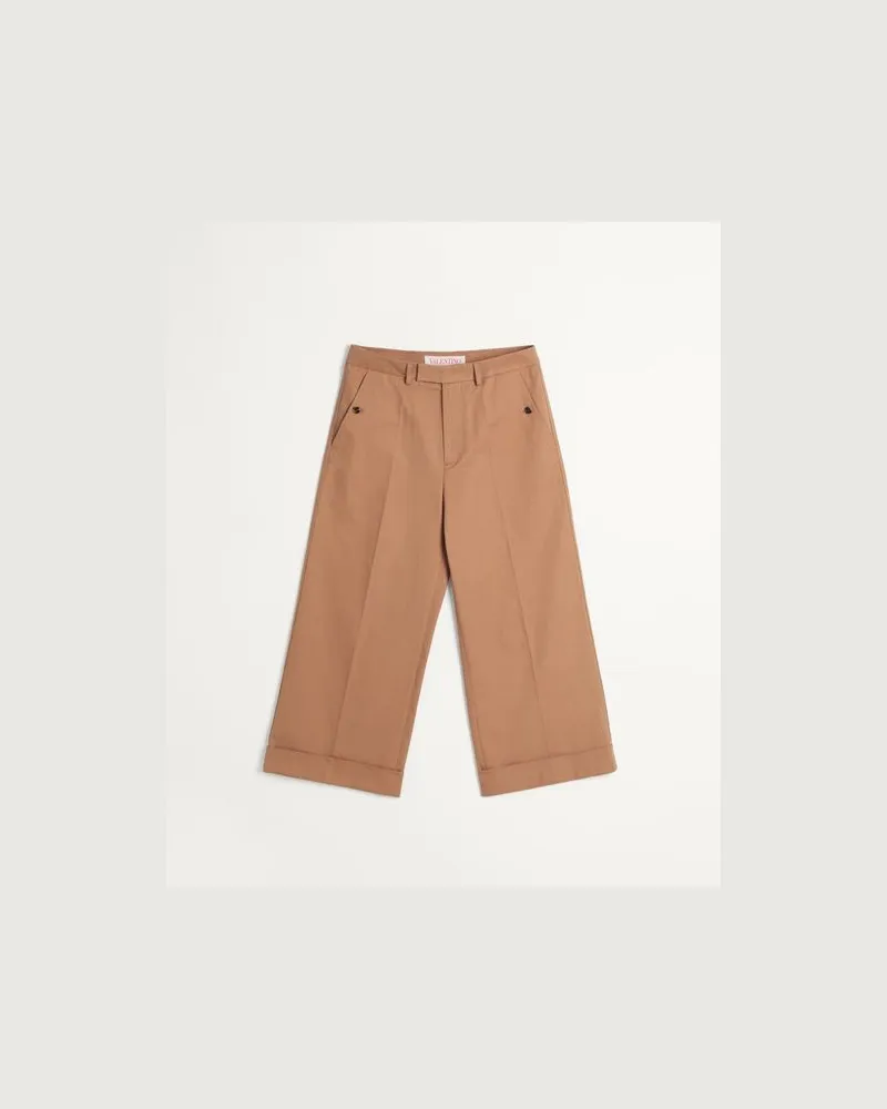 Valentino Garavani Hose Aus Baumwollgabardine Mann LIGHT CAMEL Light