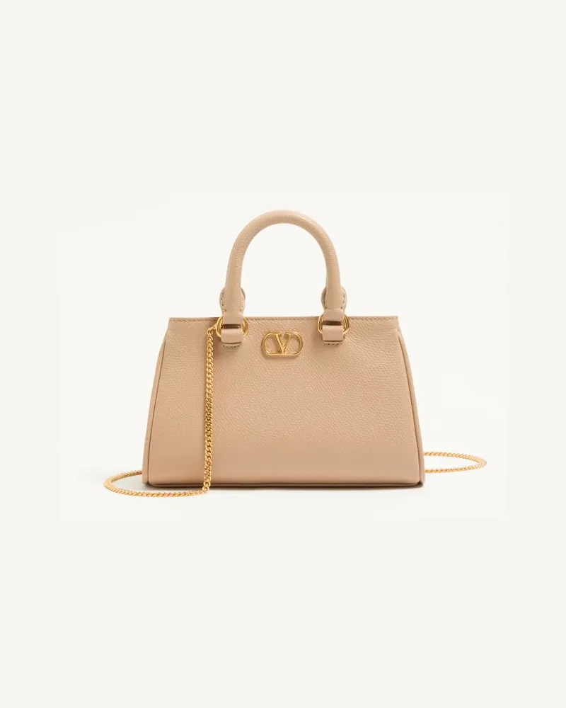 Valentino Garavani Mini VLogo Signature Tasche aus genarbtem Kalbsleder Frau ROSA Rosa