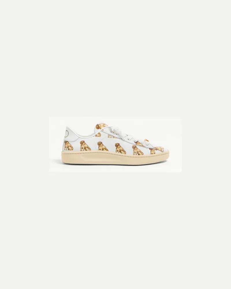 Valentino Garavani Royco Sneaker Aus Nappa-Kalbsleder Mit Petit Charles-Muster Frau WEISS/MEHRFARBIG Weiss