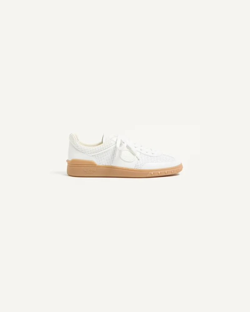 Valentino Garavani Upvillage Low-Top-Sneaker Aus Perforiertem Nappaleder Mann WEIß Weiß