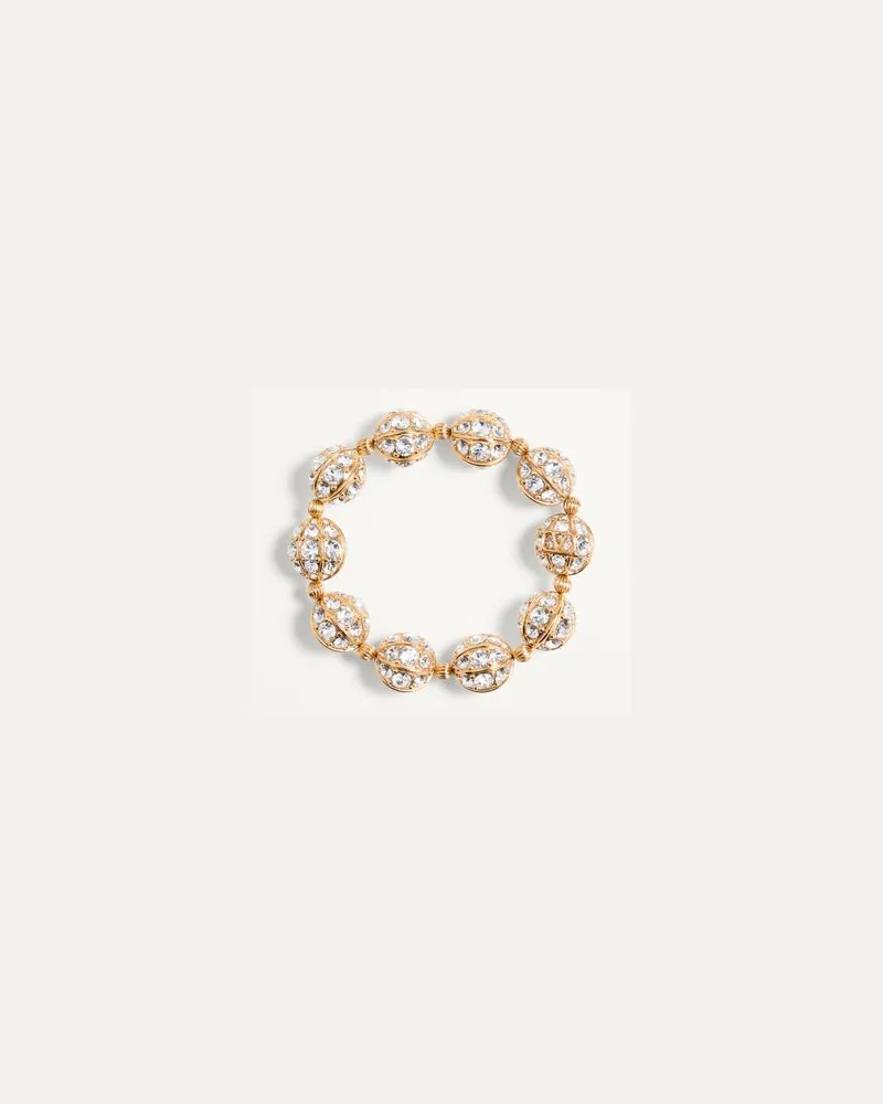 Valentino Garavani Poetiques Des Gouttes Armband Aus Metall Mit Swarovski®-Kristallen Frau GOLD/CRYSTAL Gold
