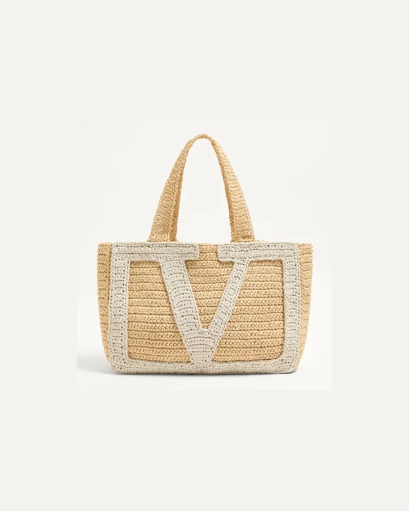 Valentino Garavani Valentino Garavani Viva Superstar Grosser Shopper Aus Raffia Frau NATUR/BUTTER Natur