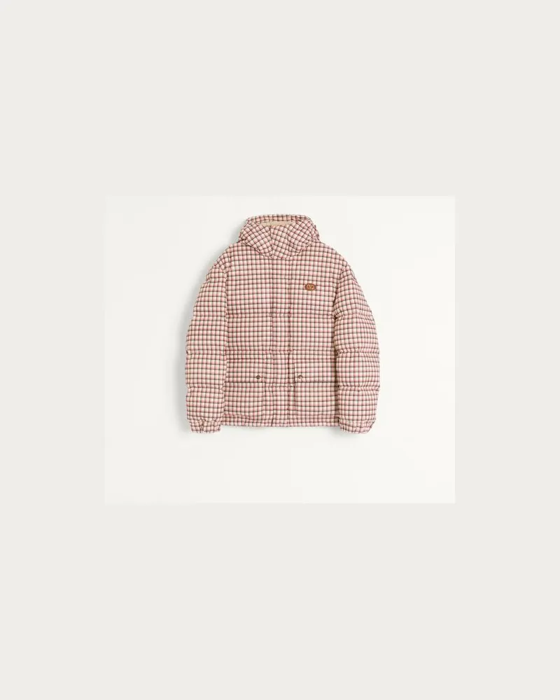 Valentino Garavani Daunenjacke Aus Nylon Mit Kapuze Und Vlogo-Patch Mann GELB/SCHWARZ/ROT Gelb