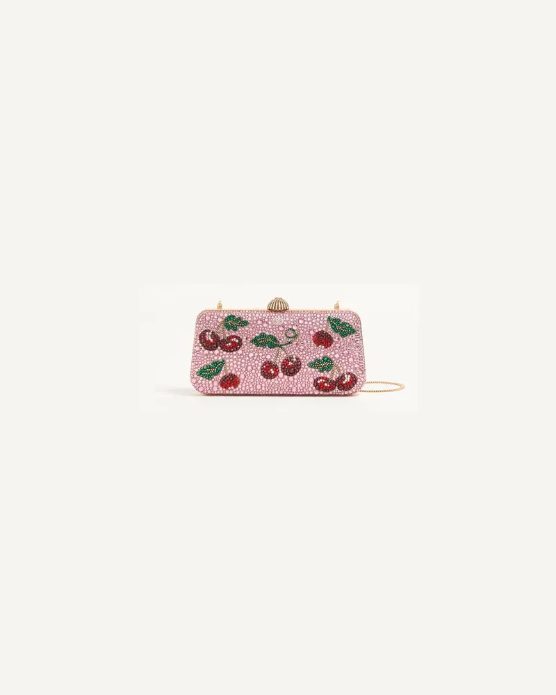 Valentino Garavani Valentino Garavani Carry Secrets Minaudière mit Cherryfic-Strassmotiv Frau ROSA Rosa