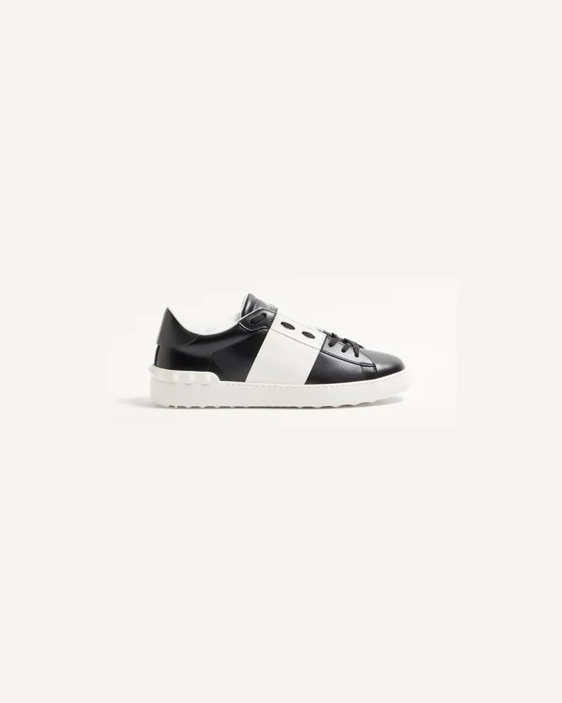Valentino Garavani Open Sneakers Aus Kalbsleder Mann SCHWARZ/WEISS Schwarz