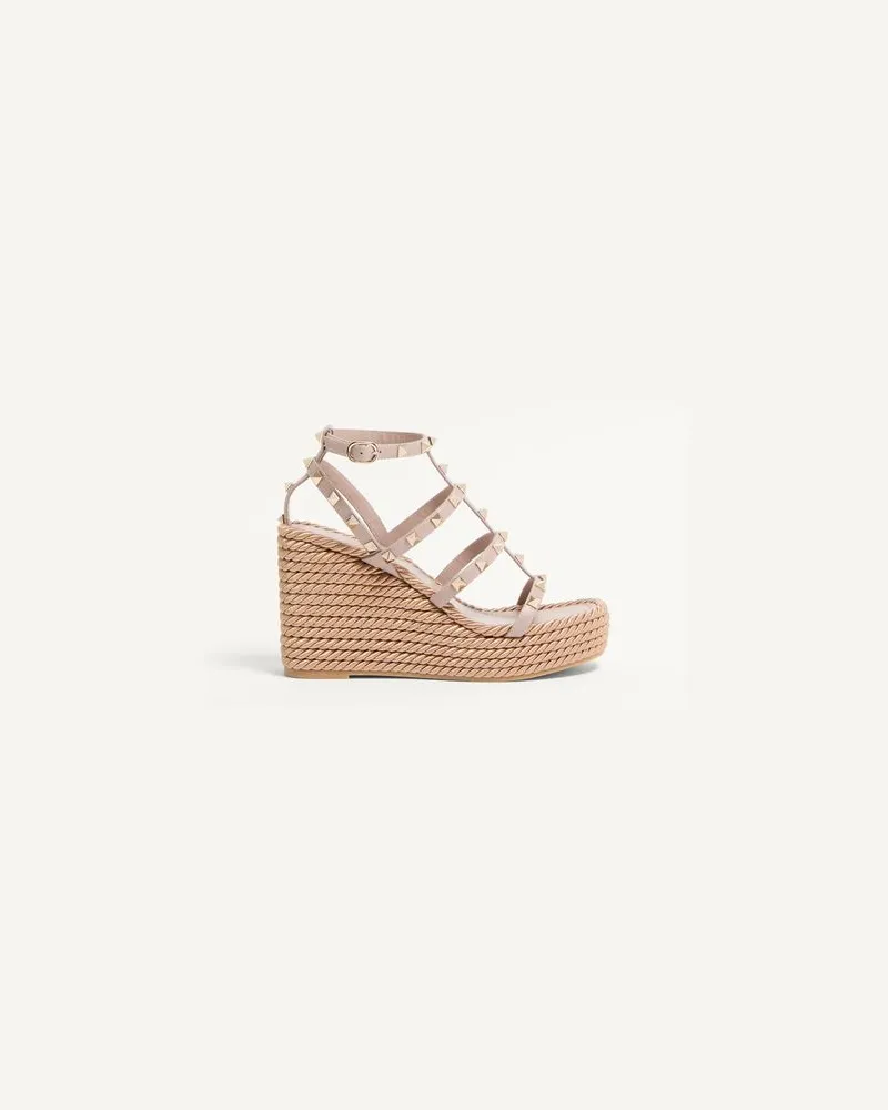 Valentino Garavani Wedges Rockstud Aus Kalbsleder Mit Riemen Und 95 Mm-Absatz Frau SKIN Skin