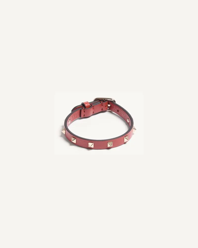 Valentino Garavani Valentino Spike Lederarmband Frau PAPAVERO Papavero