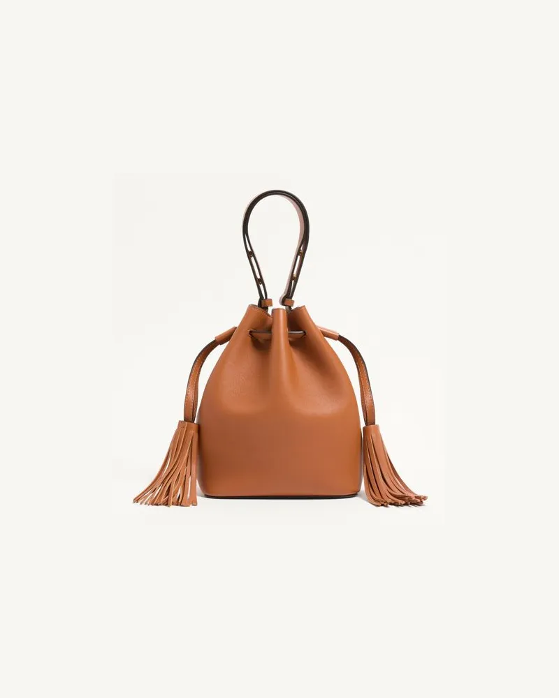 Valentino Garavani Valentino Garavani Small So Seau Bucket Bag aus Leder Frau MANDEL Mandel