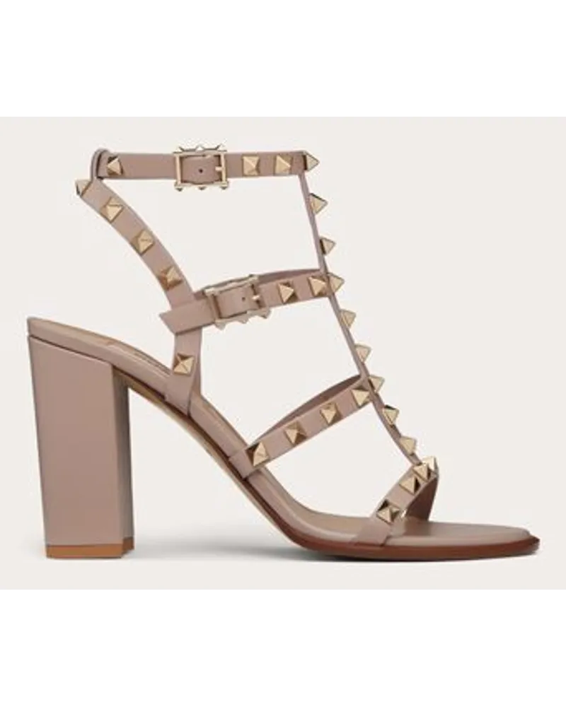 Valentino Garavani Riemensandalen Rockstud 90 Mm Frau POUDRE Poudre