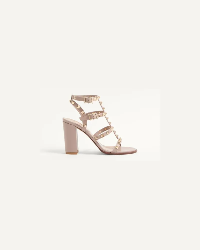 Valentino Garavani Riemensandalen Rockstud 90 Mm Frau POUDRE Poudre