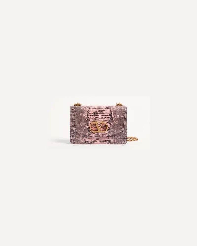 Valentino Garavani Valentino Garavani Vain Schultertasche Aus Tejus Frau PEACH ROSE Peach