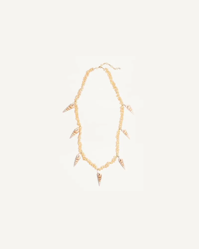 Valentino Garavani Jardin Aquatique Halskette aus Metall und Muscheln Mann GOLD Gold