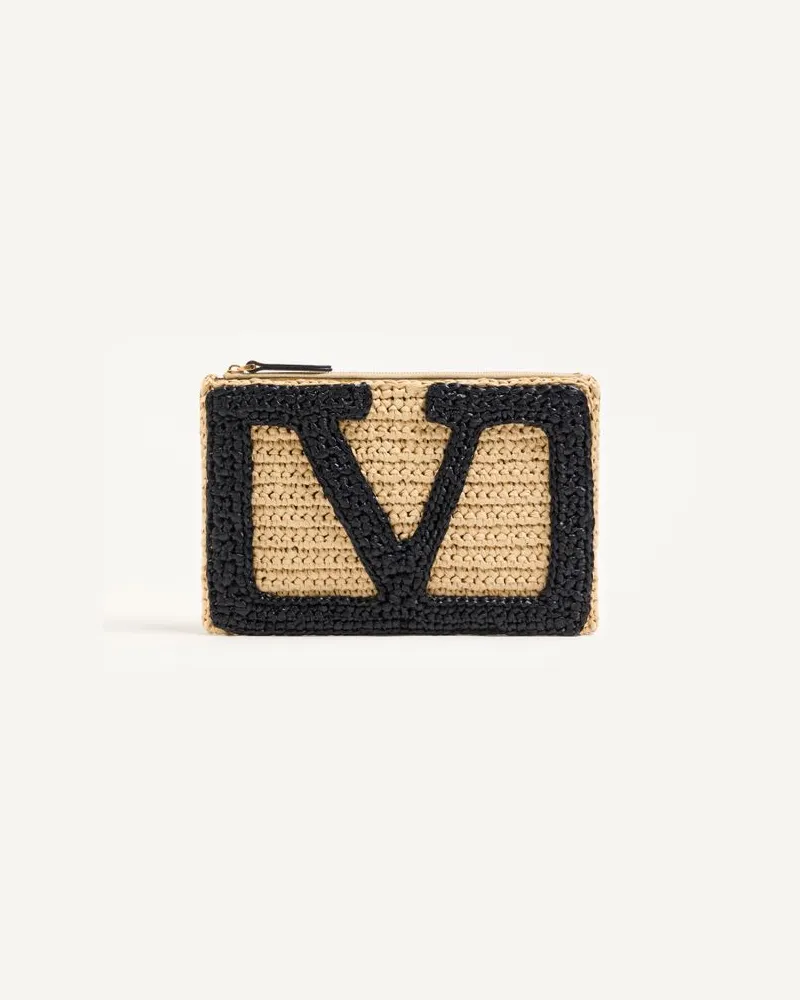 Valentino Garavani Valentino Garavani Viva Superstar Pochette Aus Synthetischem Raffia Frau NATUR Natur
