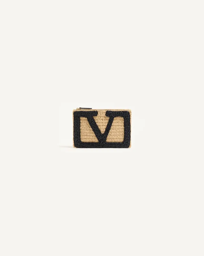 Valentino Garavani Valentino Garavani Viva Superstar Pochette Aus Synthetischem Raffia Frau NATUR Natur