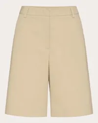 Valentino Garavani BERMUDAS aus DIAGONAL COTTON LINEN Frau Cappuccino