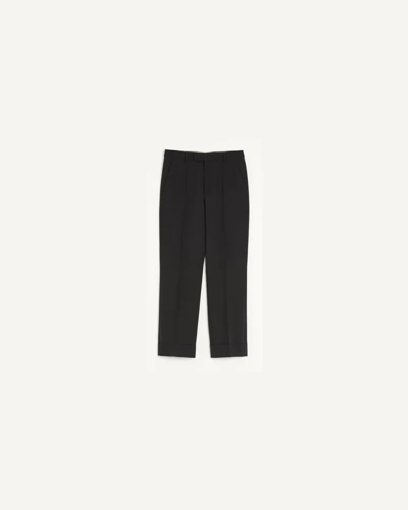 Valentino Garavani Valentino Wollhose mit Bündchen Mann SCHWARZ Schwarz