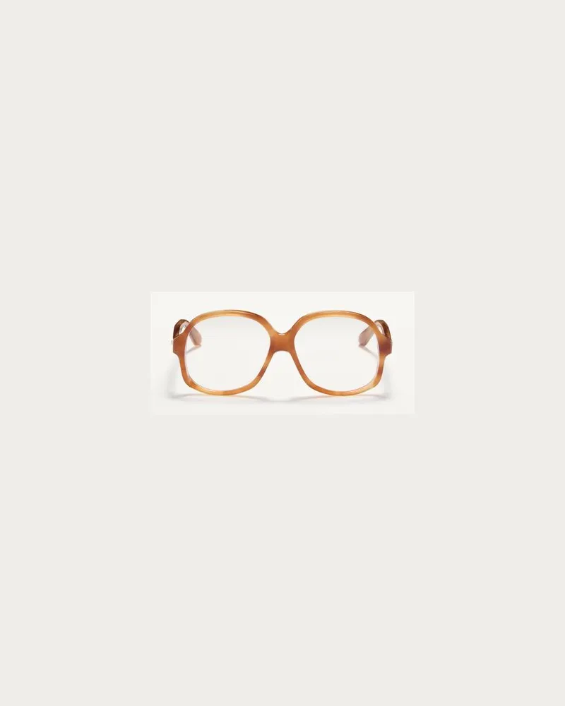 Valentino Garavani Funky 70's Flavor-Brille aus Acetat unisex HAVANA BEIGE Havana