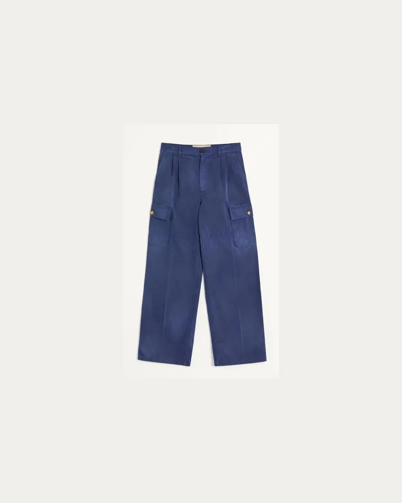 Valentino Garavani Cargohose Aus Denim Mann BLAU Blau