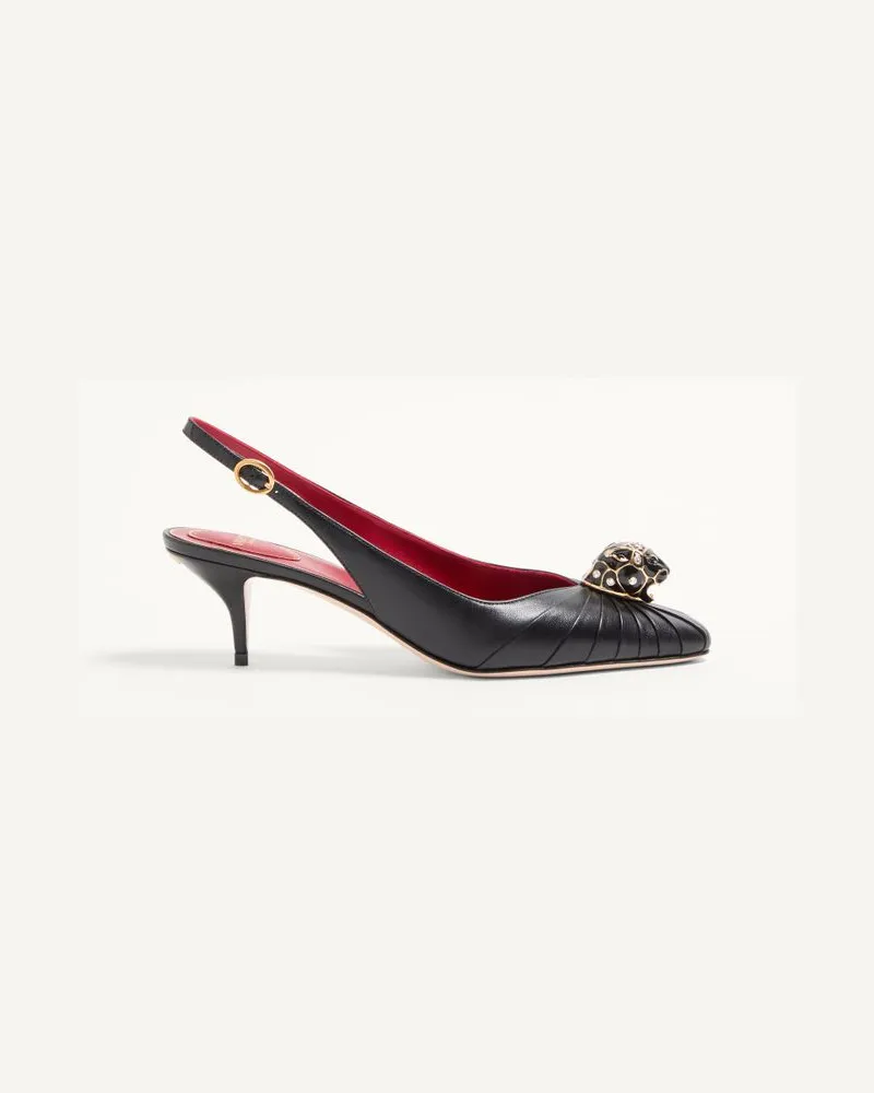 Valentino Garavani Valentino Garavani Panthea Pumps Aus Ziegenleder Mit Plissiertem Design, 55 Mm Frau SCHWARZ Schwarz