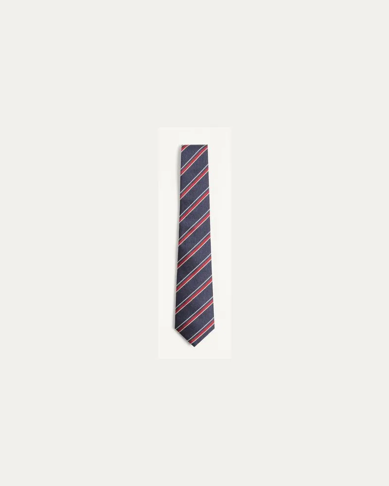 Valentino Garavani Valentie Jacquard Regimentskrawatte aus Seide Mann MARINEBLAU/ ROT Marineblau