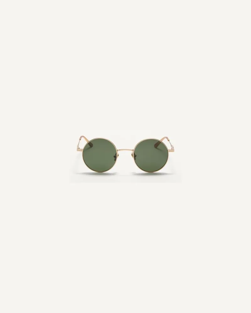 Valentino Garavani Runde Metallfassung unisex GOLD/GRÜN Gold