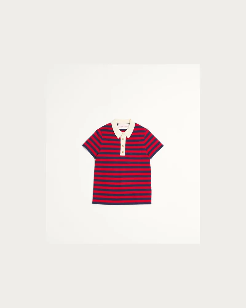 Valentino Garavani Poloshirt Aus Baumwolle Mann ROT/INDIGO Rot