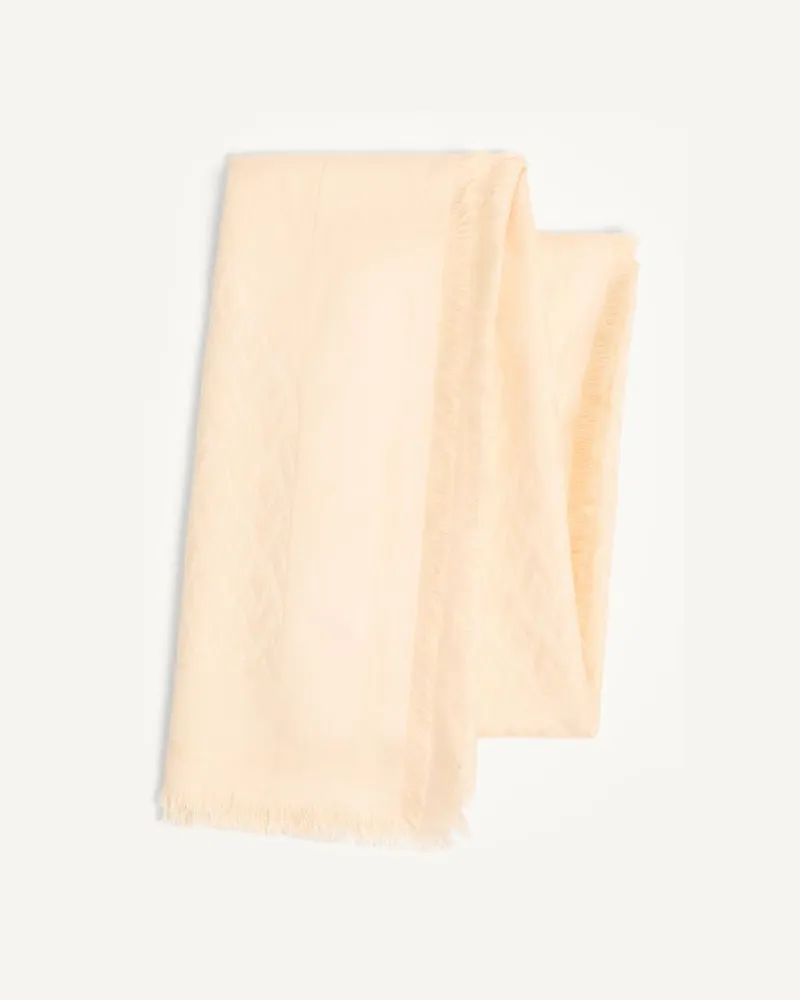 Valentino Garavani Toute La V Schal Aus Wolle Und Seide Frau BUTTER Butter