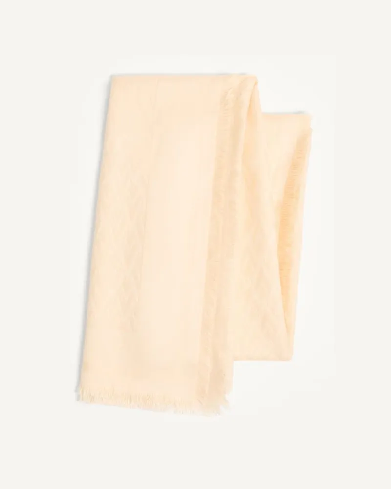 Valentino Garavani Toute La V Schal Aus Wolle Und Seide Frau BUTTER Butter