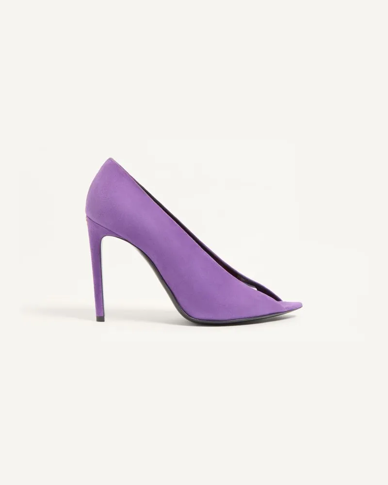 Valentino Garavani Révélé Peeptoe-Pumps Aus Wildleder 105 Mm Frau VIOLETT Violett