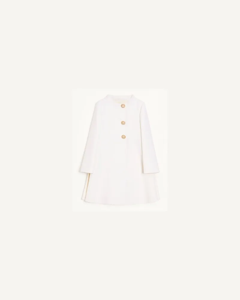 Valentino Garavani Mantel aus Double Compact Drill Frau ELFENBEIN Elfenbein