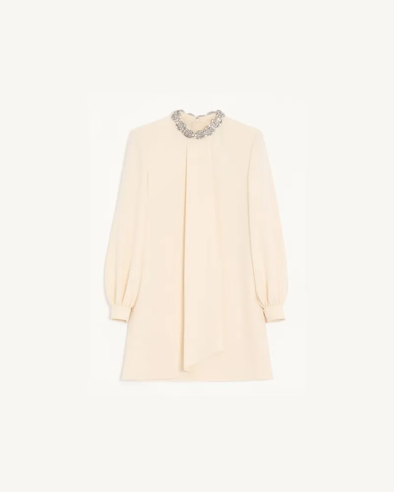 Valentino Garavani BESTICKTES KLEID AUS CADY COUTURE Frau KORAL/SILBER Koral