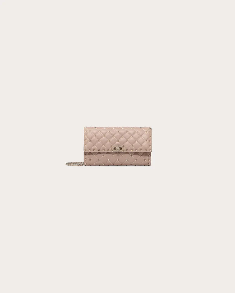 Valentino Garavani Crossbody Bag Rockstud Spike Im Pochette-Stil Aus Nappaleder Frau POUDRE Poudre