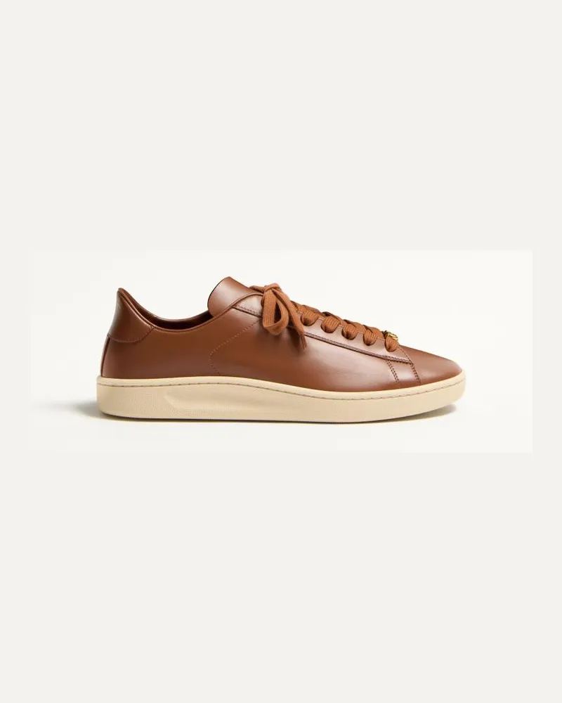 Valentino Garavani Royco Sneaker Aus Nappa-Kalbsleder Mann TABAK Tabak