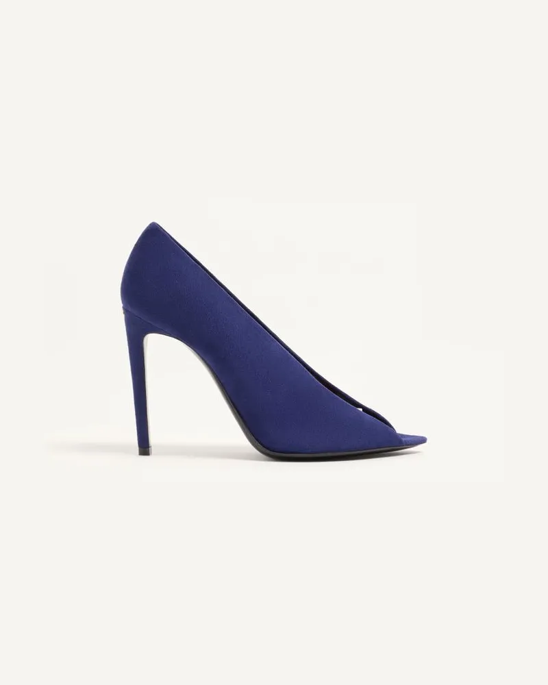 Valentino Garavani Révélé Peeptoe-Pumps aus Wildleder 105 mm Frau INDIGO Indigo