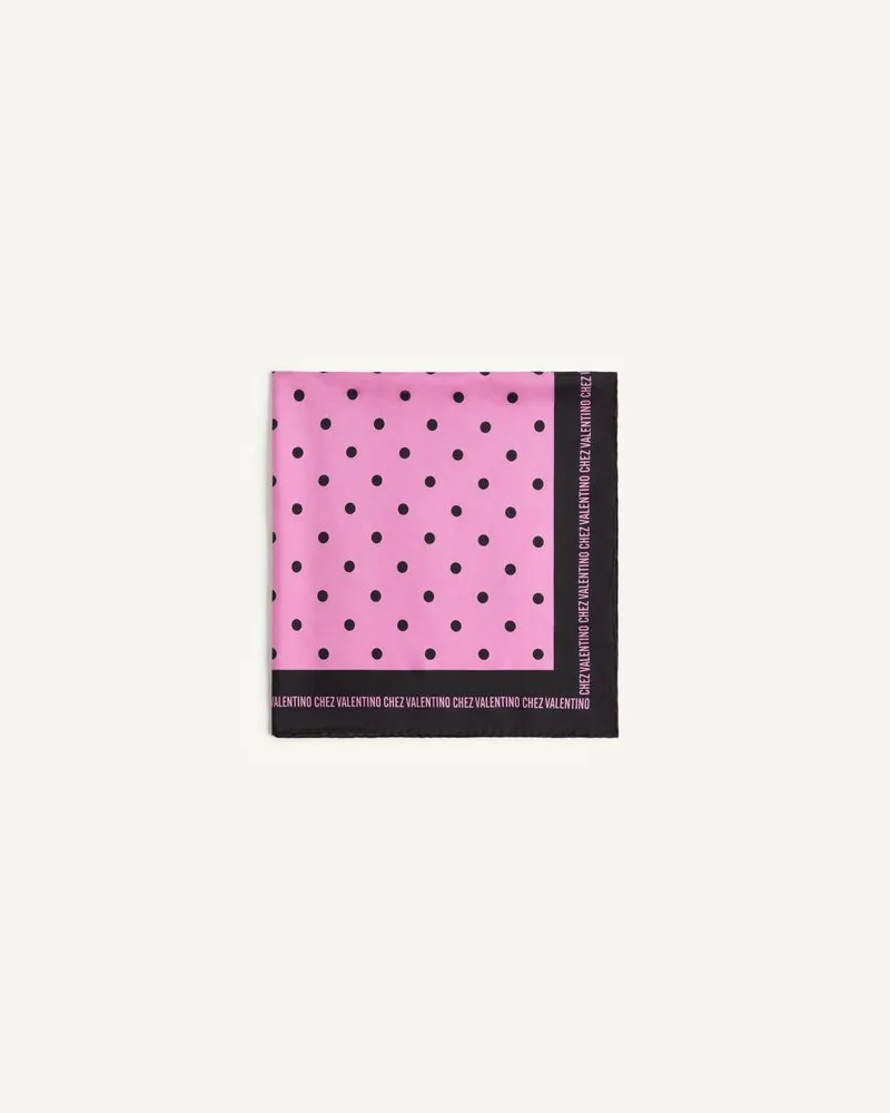 Valentino Garavani Chez Valentino Schal Aus Seide Frau SCHWARZ/FUCHSIE Schwarz