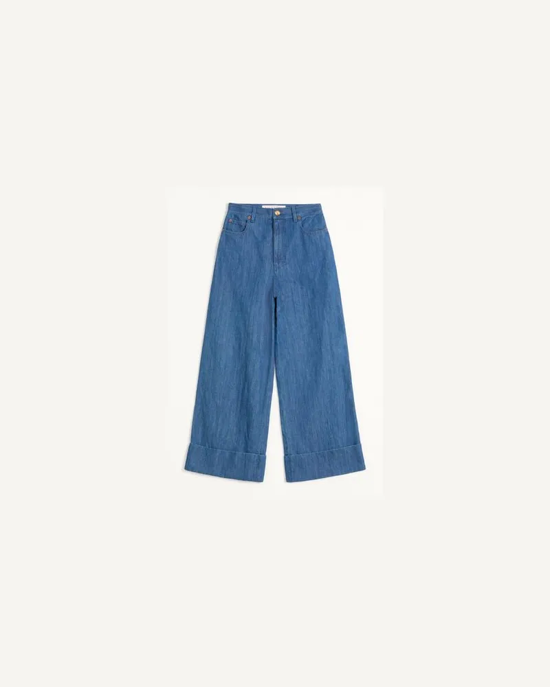 Valentino Garavani Hose Aus Leichtem Denim Frau DENIM Denim