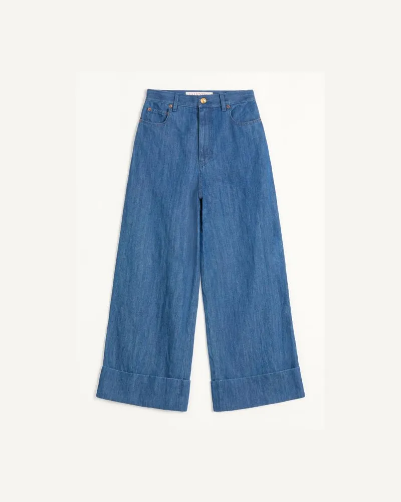 Valentino Garavani Hose Aus Leichtem Denim Frau DENIM Denim