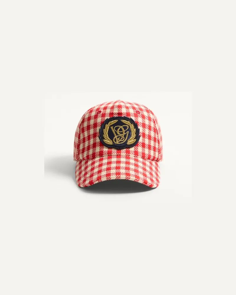 Valentino Garavani Valentino Garavani Basecap Aus Baumwolle Und Wolle Mit Patch Mann ROT/ELFENBEIN Rot
