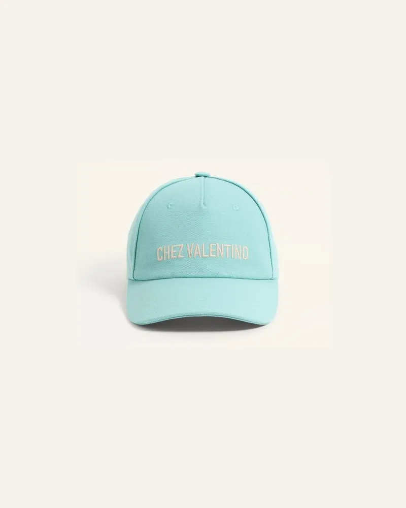Valentino Garavani Chez Valentino Basecap Aus Baumwolle Frau POOL/BUTTER Pool