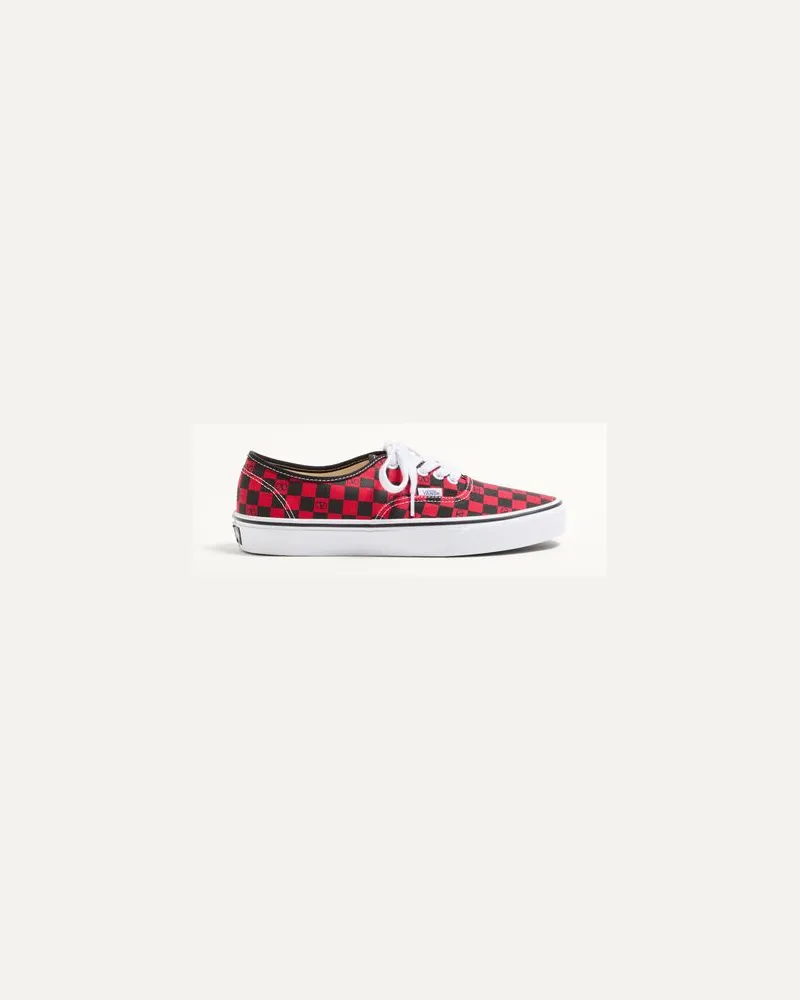 Valentino Garavani Valentino Garavani And Vans Low-Top-Sneaker aus Stoff mit VLogo-Schachbrettmuster Mann ROUGE PUR/SCHWARZ Rouge