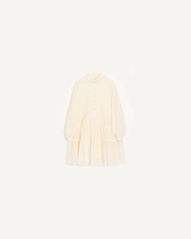 Valentino Garavani Sangallo-Kleid mit Gänseblümchen-Punktemuster Frau ELFENBEIN Elfenbein