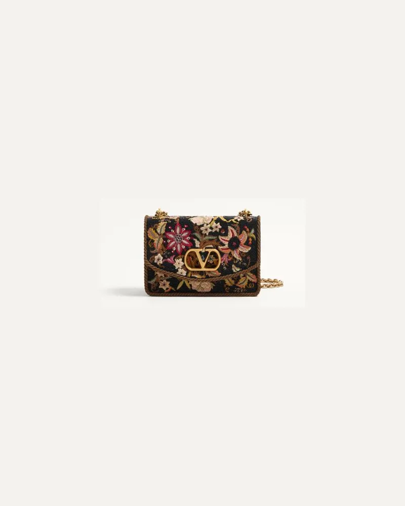 Valentino Garavani Valentino Garavani Vain Bestickte Schultertasche Frau MULTICOLOR/SCHWARZ Multicolor