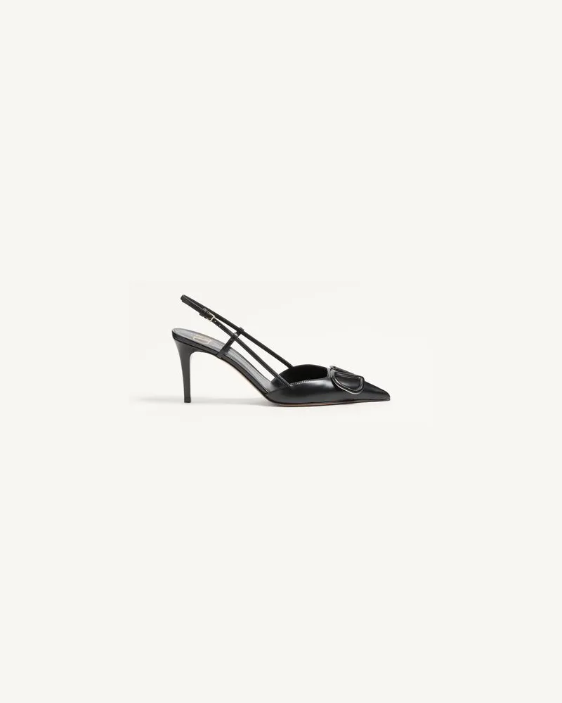 Valentino Garavani Slingback-Pumps Vlogo Signature Aus Kalbsleder Mit 80 Mm-Absatz Frau SCHWARZ Schwarz