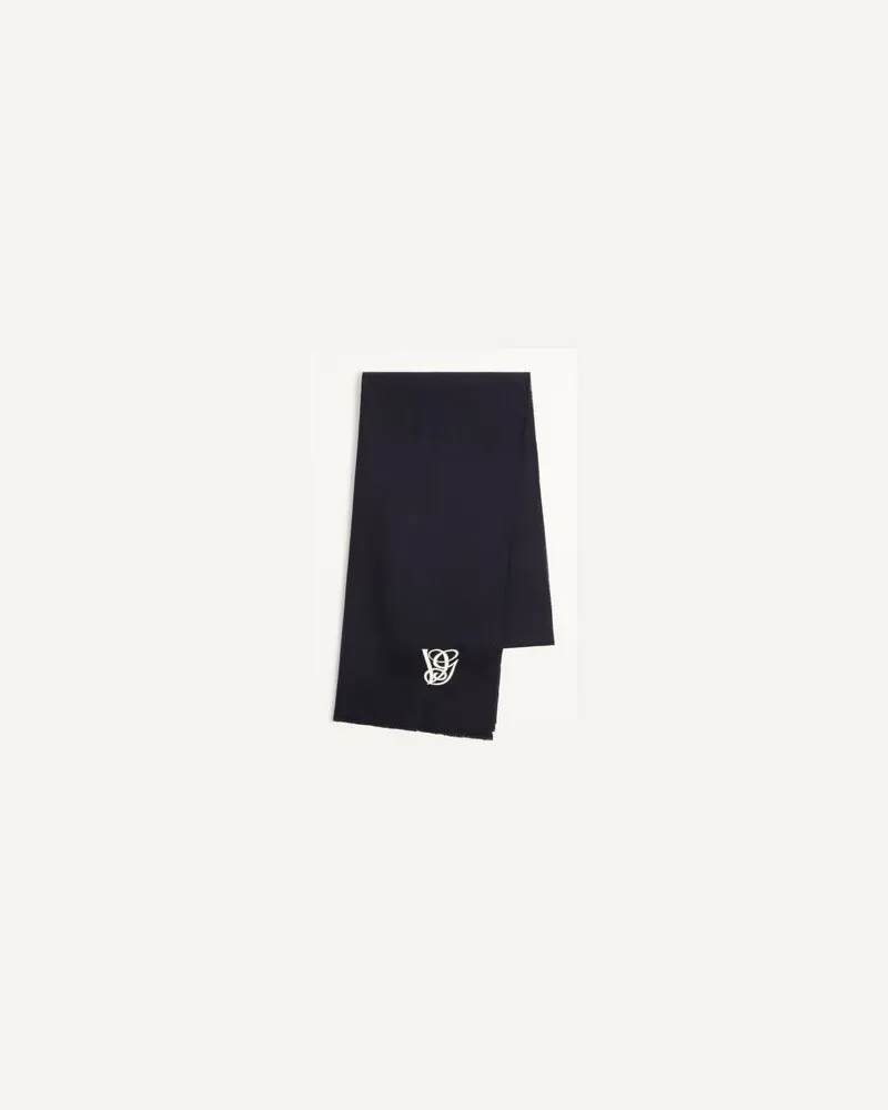 Valentino Garavani VG Wollschal mit Stickerei Mann MARINEBLAU Marineblau