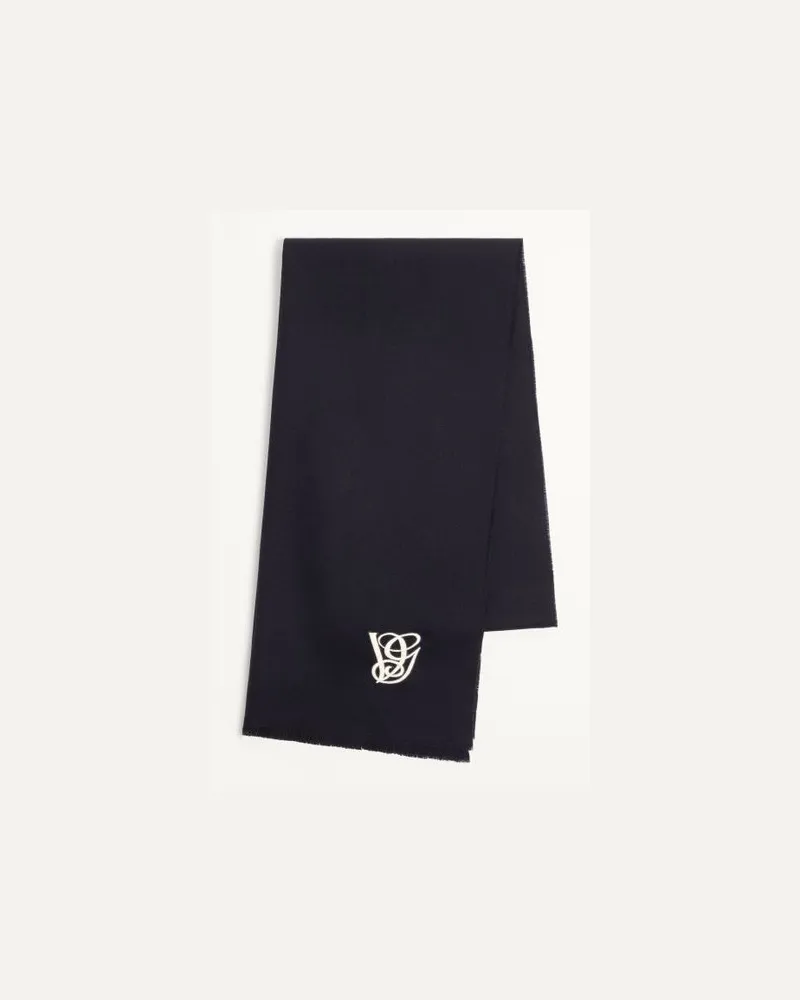 Valentino Garavani Vg Wollschal Mit Stickerei Mann MARINEBLAU Marineblau