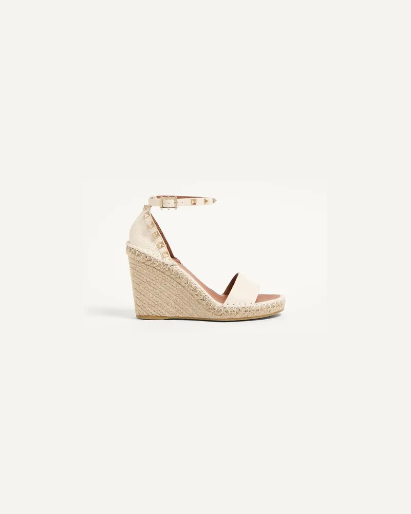 Valentino Garavani WEDGES ROCKSTUD DOUBLE AUS GEKÖRNTEM KALBSLEDER MIT 105 MM-ABSATZ Frau n/a N