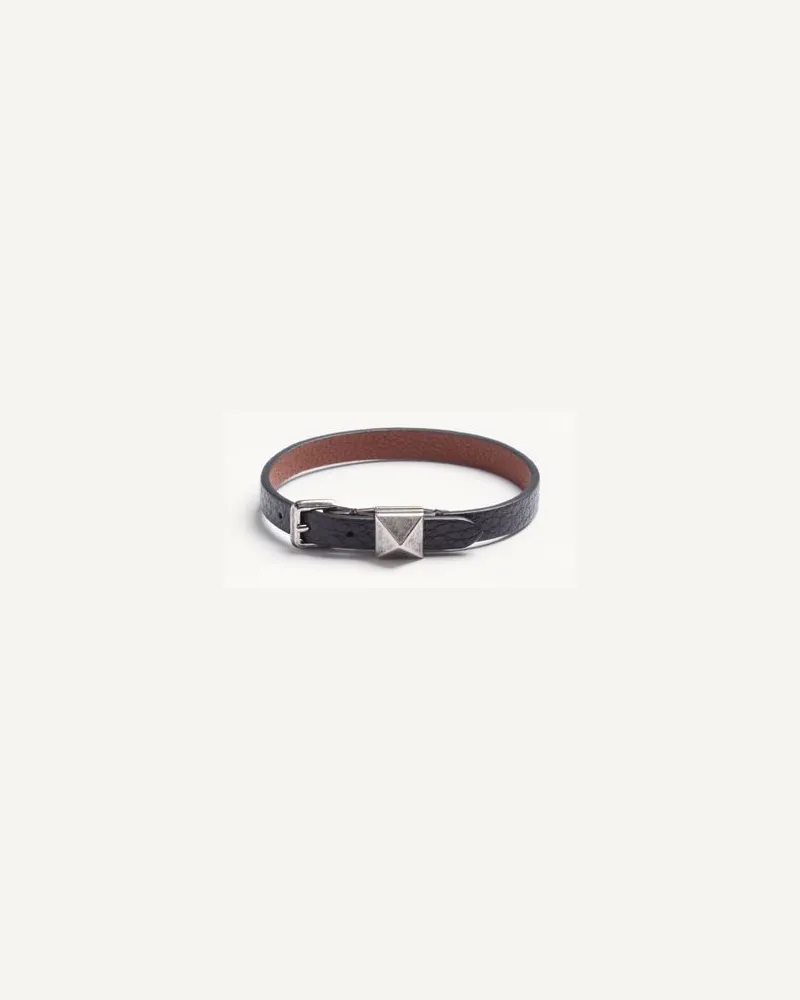 Valentino Garavani Valentino Rockstud Lederarmband Mann SCHWARZ Schwarz