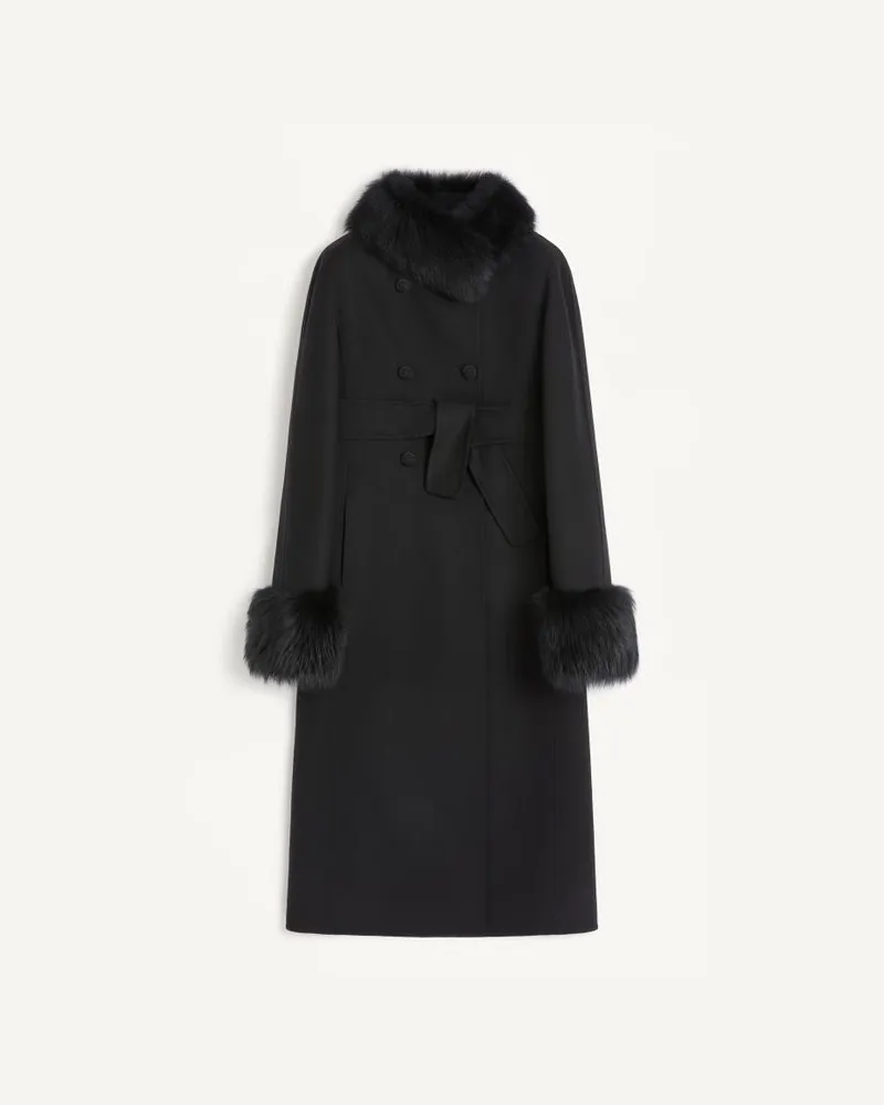 Valentino Garavani Compact Drap Jacke Frau SCHWARZ Schwarz