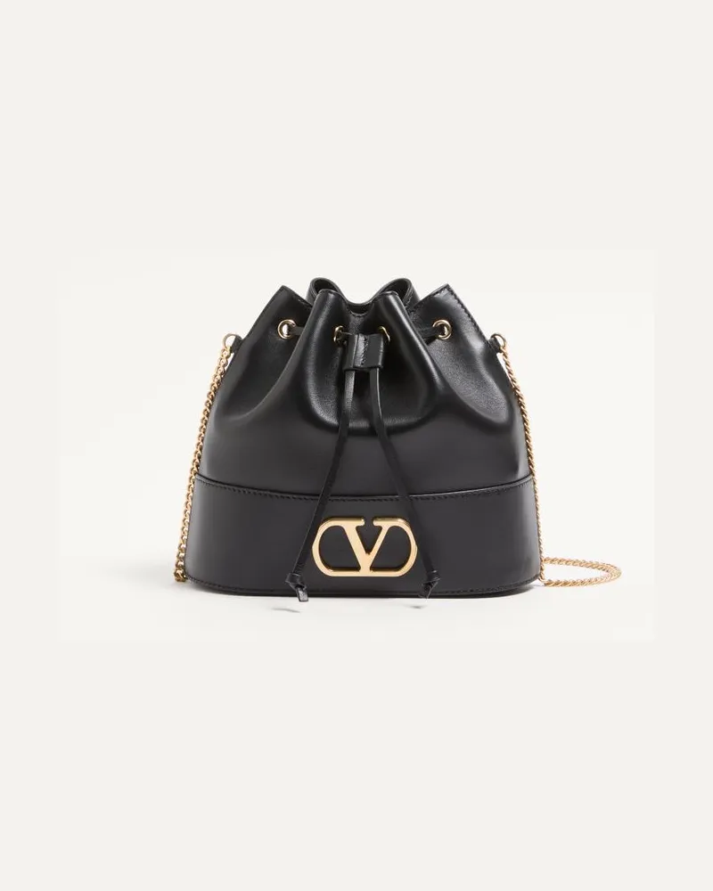 Valentino Garavani Kleine VLogo Signature Bucket-Bag Aus Nappaleder Frau SCHWARZ Schwarz