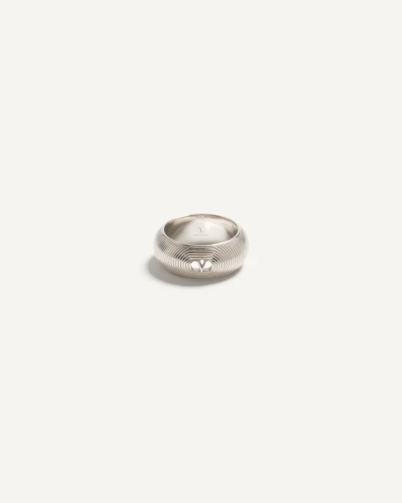 Valentino Garavani Valentino Garavani Ovalette Ring Aus Metall Mann TRANSPARENT Transparent